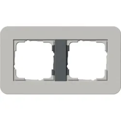 Gira Abdeckrahmen 2-fach Grau/Anthrazit 0212422