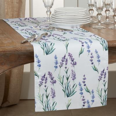 Saro Lifestyle Table Runner With Lavender Design