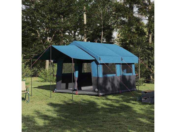 Tente familiale avec toit – Tente extérieure spacieuse pour le camping estival, imperméable et résistante aux UV, design moderne avec auvent et véranda