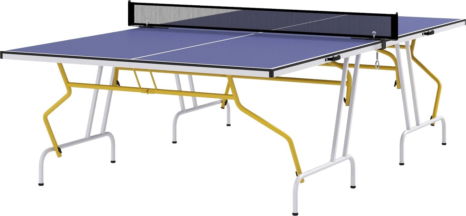 Tischtennisplatte Tischtennistisch In Viertel Klappbar Mit Tischtennisnetz, 2 Tischtennisschlägern, 3 Bällen, Blau