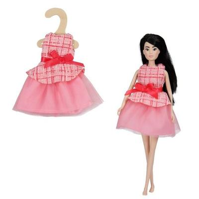 Time2Shine Bouclé Minikleid ''Gala'' mit Tüllrock für Modepuppen der Größe 29
