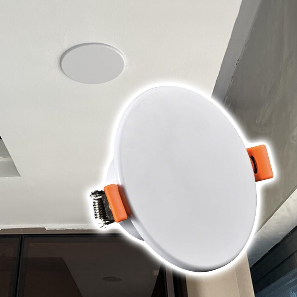 Ronde ABS Afdekplaat Wit - Diameter: 13,4 cm - Geschikt voor openingen van 8,6-12,5 cm - Decoratieve Afdekplaat voor Plafond en Wandmontage