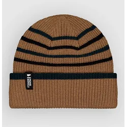 Mons Royale Stripey Merino Beanie tan / dark pine / black Gr. Uni