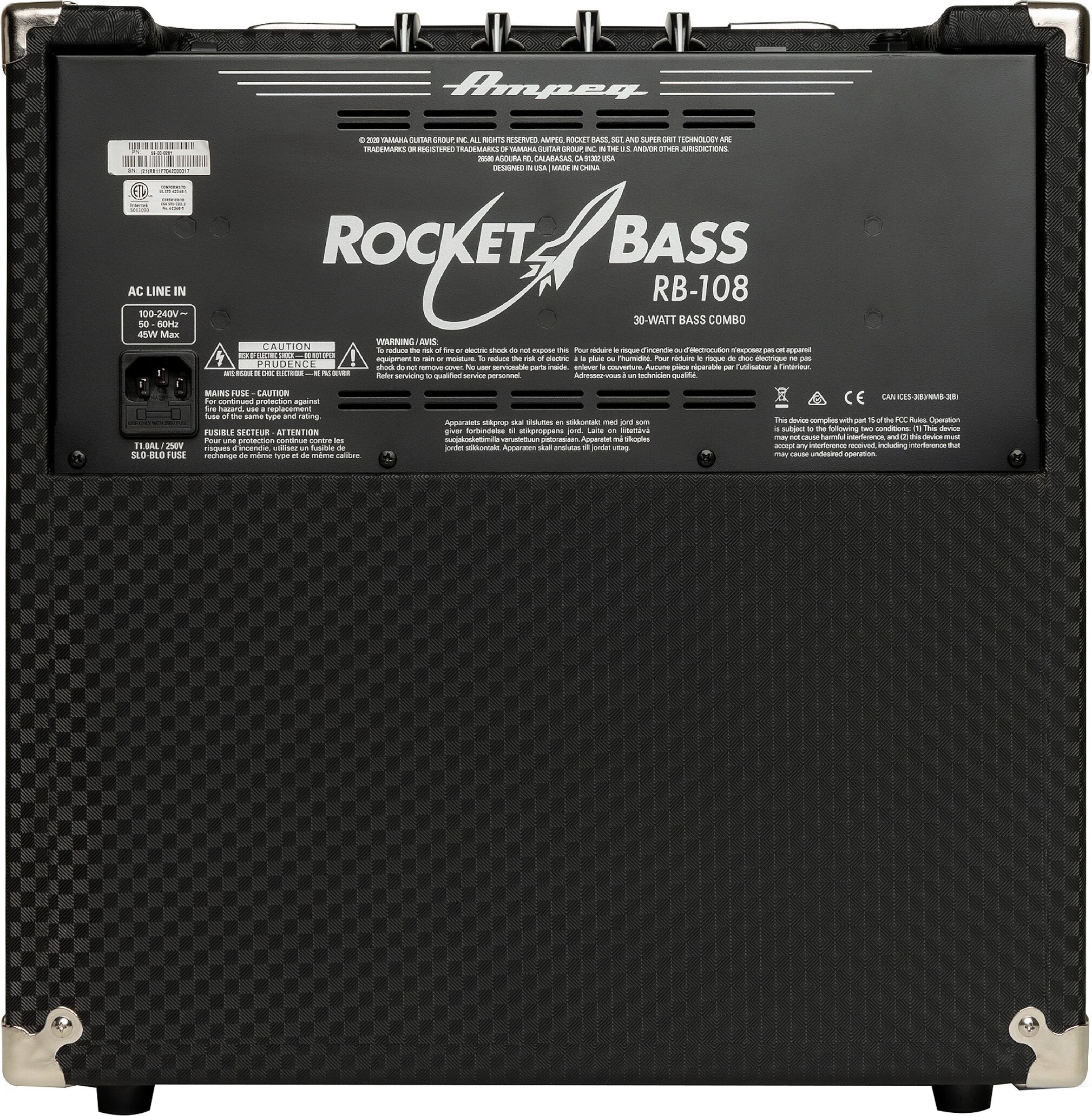 Ampeg RB-108 Combo de Baixo a Transístor 30W 8"