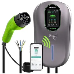 Qoltec, Elektroauto Ladestation, Ladestation EV 2-in-1 (Typ 2, 32 A, 22 kW)