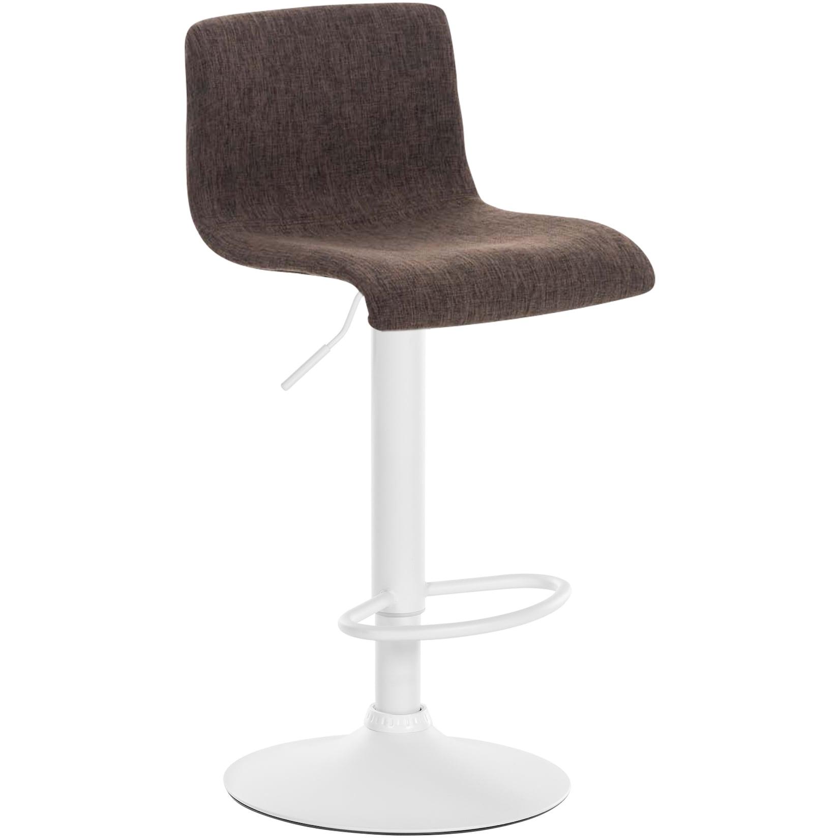 CLP Barhocker Hoover Stoff W Farbe: braun, Material Gestell: Metall matt weiss