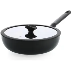 BK Wok in Ceramica Antiaderente Enjoy, Pfanne + Kochtopf, Schwarz