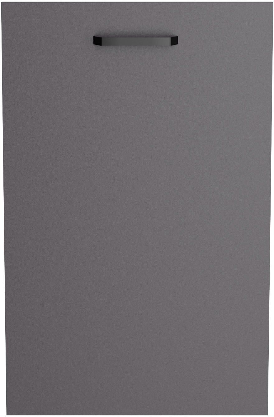 Vorsatztür KOCHSTATION "Paula", grau (anthrazit), B:45cm H:70cm T:1,6cm, Vorsatztüren, Vorsatztür, für vollintegrierten Geschirrspüler 45 cm