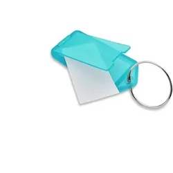 CombiCraft Aufklappbare Schlüsseletiketten in Türkis 60x27 mm- Packung mit 100 Stück