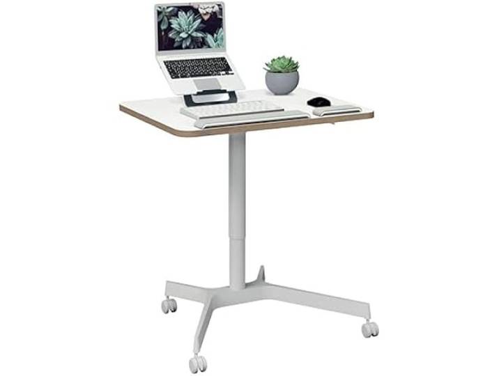 Bureau Assis-Debout - LEITZ - Ergo - Hauteur Réglable Pneumatique - Capacité 20kg - Petit Bureau 80 cm