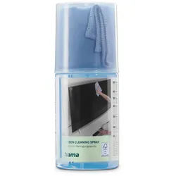 HAMA Bildschirmreiniger, Spray + Reinigungstuch, 200 ml, TV