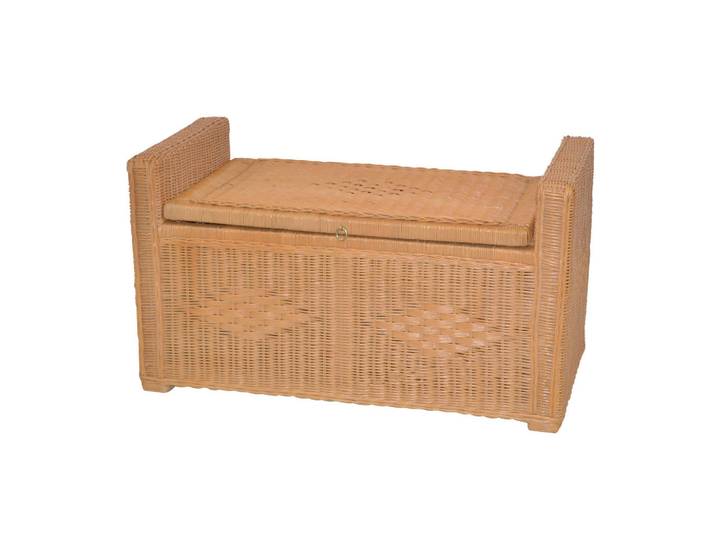 Mid.you Sitzbank, Honig, Holz, Rattan, Uni, 1-Sitzer, 90x51x45 cm, Truhe im Sitz, Esszimmer, Bänke, Sitzbänke