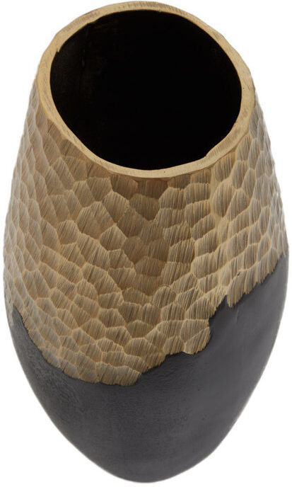 Mercer41 Borrero Aluminum Table Vase Black;Gold 39cm H x 16cm W x 16cm D