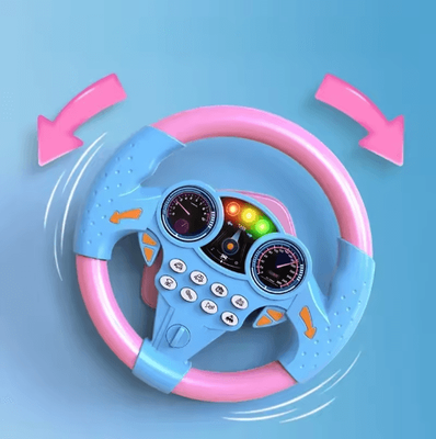 Inspire Picks Light Up Infant Interactive Stroller Steering Wheel Toy For Early Learning blue Without Box