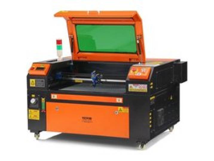 VEVOR 60 W CO2-Lasergravierer, 400x600 mm, 500 mm/s Laserschneidmaschine mit 2-Wege-Pass-Air-Assist, kompatibel mit LightBurn, CorelDRAW, AutoCAD, Windows, Mac OS, Linux, für Holz, Acryl, Stoff
