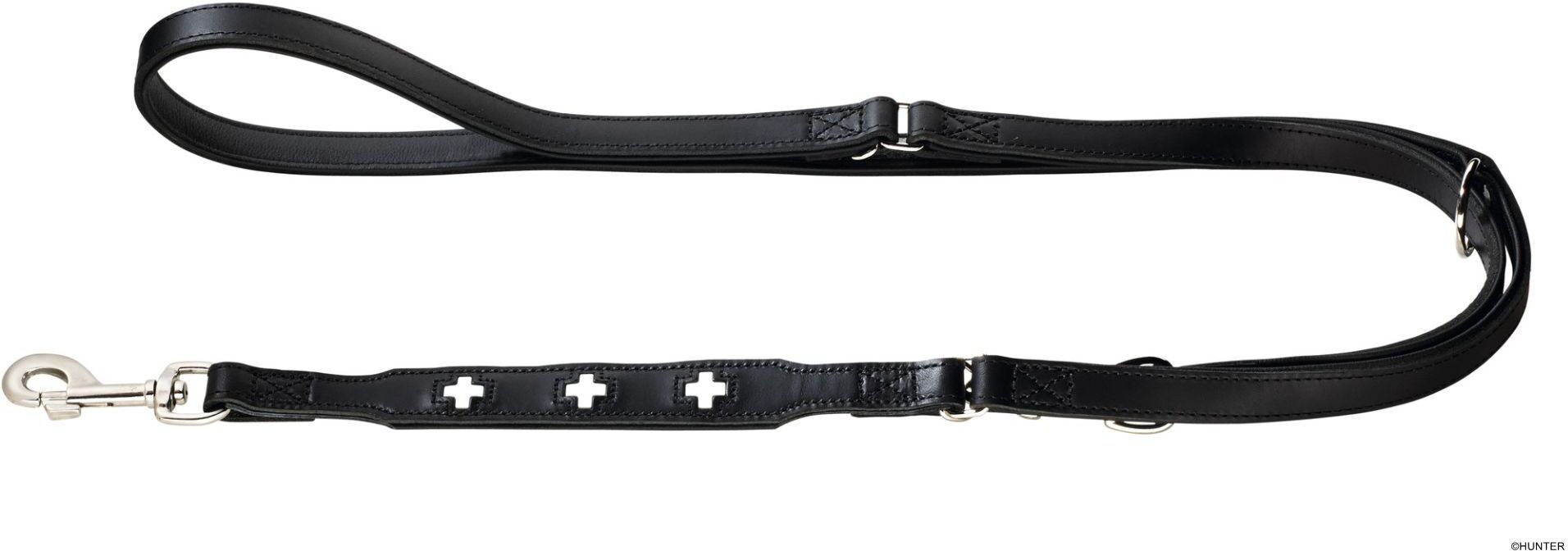 DOG SPORT HUNTER Verstellbare Führleine Swiss 13/200, schwarz