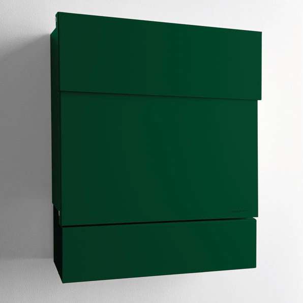 Radius Design Letterman 5 Briefkasten (ohne Klingel, dunkelgrün (RAL 6005), ohne... ohne Klingel | dunkelgrün (RAL 6005) | ohne Pfosten 561 O