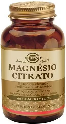 Solgar Citrato de Magnésio 60 comprimidos