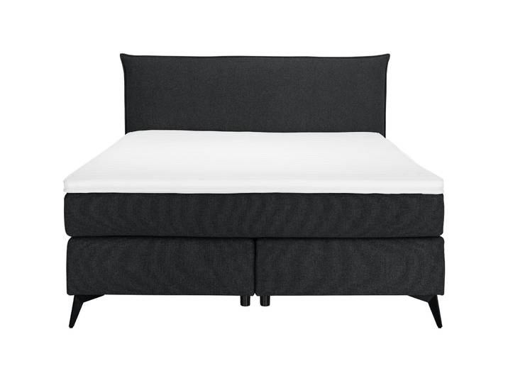 MyDeal Boxspringbett Ron anthrazit Polyester 140 x 200 cm