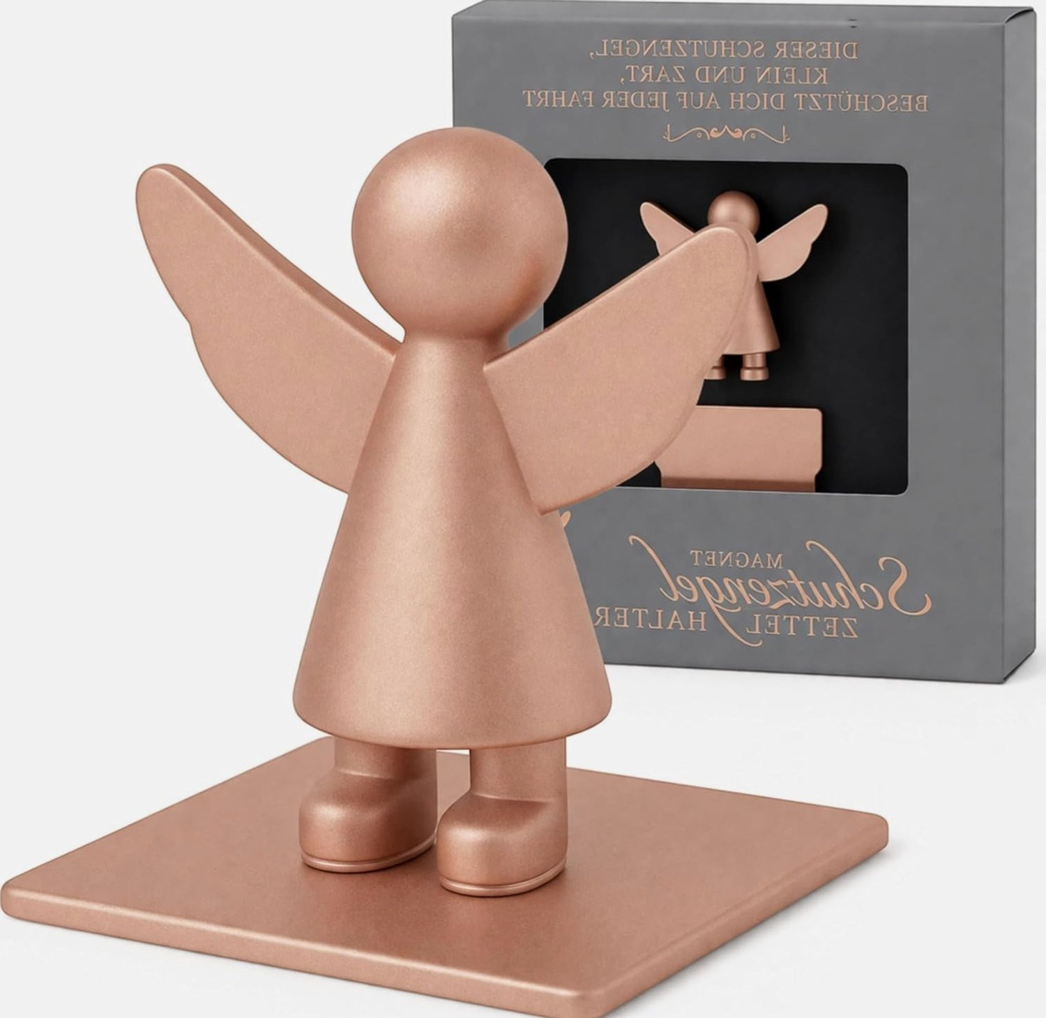 Magnetische Notitiehouder Engel Bewaarder Metaal Koper 3cm voor in de Auto