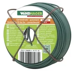6287 Gartendraht 40m/2.00mm, Gummiert 1136712