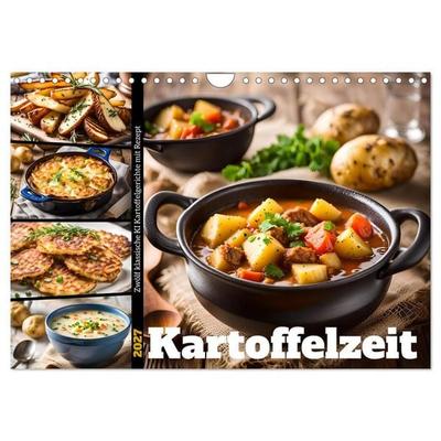 Kartoffelzeit - Zwölf klassische KI Kartoffelgerichte mit Rezept (Wandkalender 2027 DIN A4 quer), CALVENDO Monatskalender