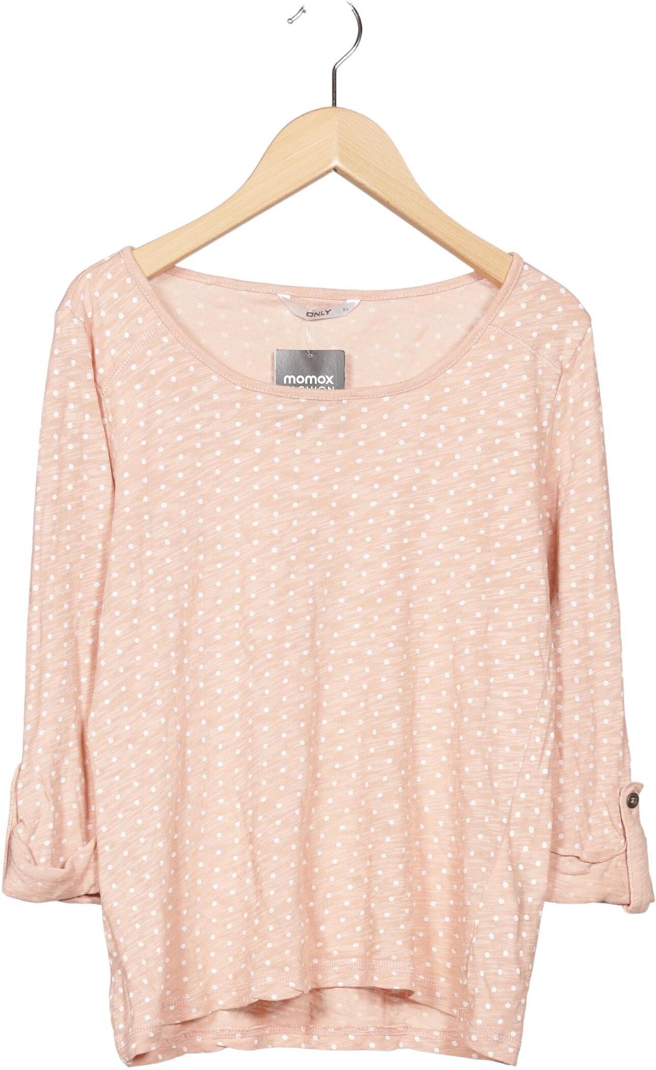 Only Damen Langarmshirt, Pink, Gr. XS, Baumwolle - Second Hand