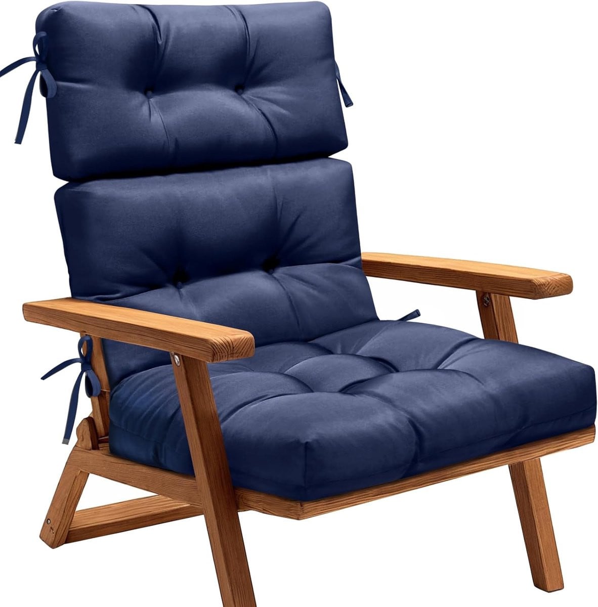 Stoelkussen Hoge Rug voor Terrassen - Comfortabel Vervangend Kussen met Hoge Rugleuning