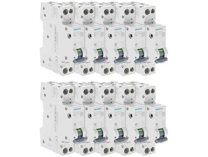 SIEMENS - Lot De 10 Disjoncteurs Électriques Phase + Neutre 20A