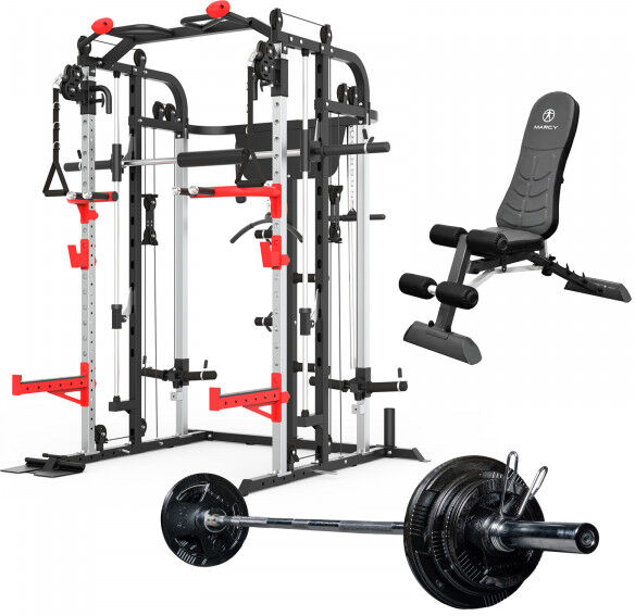 Marcy SM-4500 Smith Cage Power Rack Marcy SM4500 + Bench + 60kg Weight Kit
