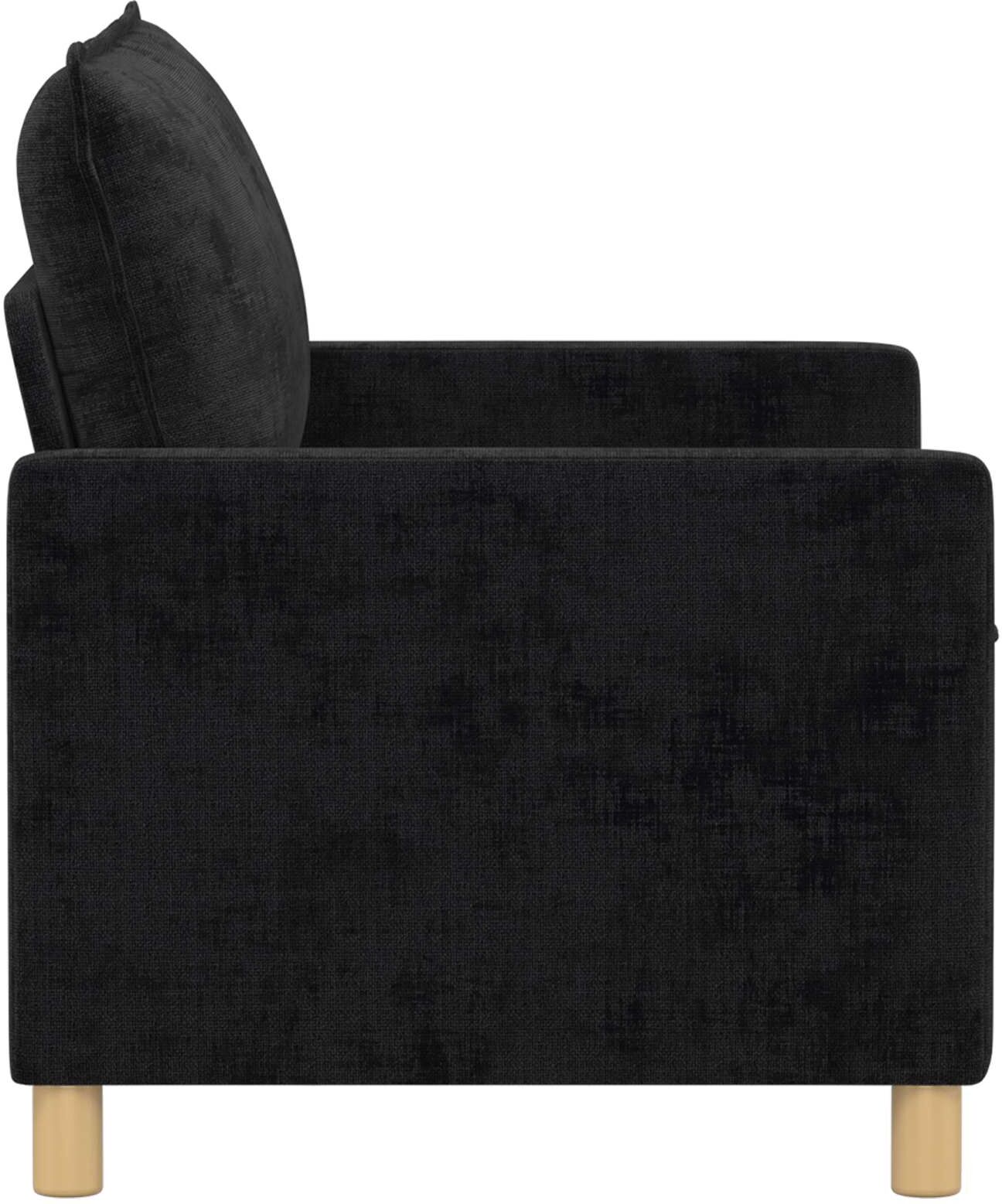 vidaXL Canapé Noir 126 x 81 x 87,5 cm Polyester