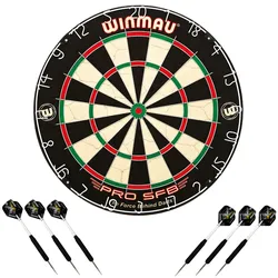 Winmau Wettkampf-Dartboard "PRO-SFB" inklusive 2 Satz Winmau Steeldarts,,