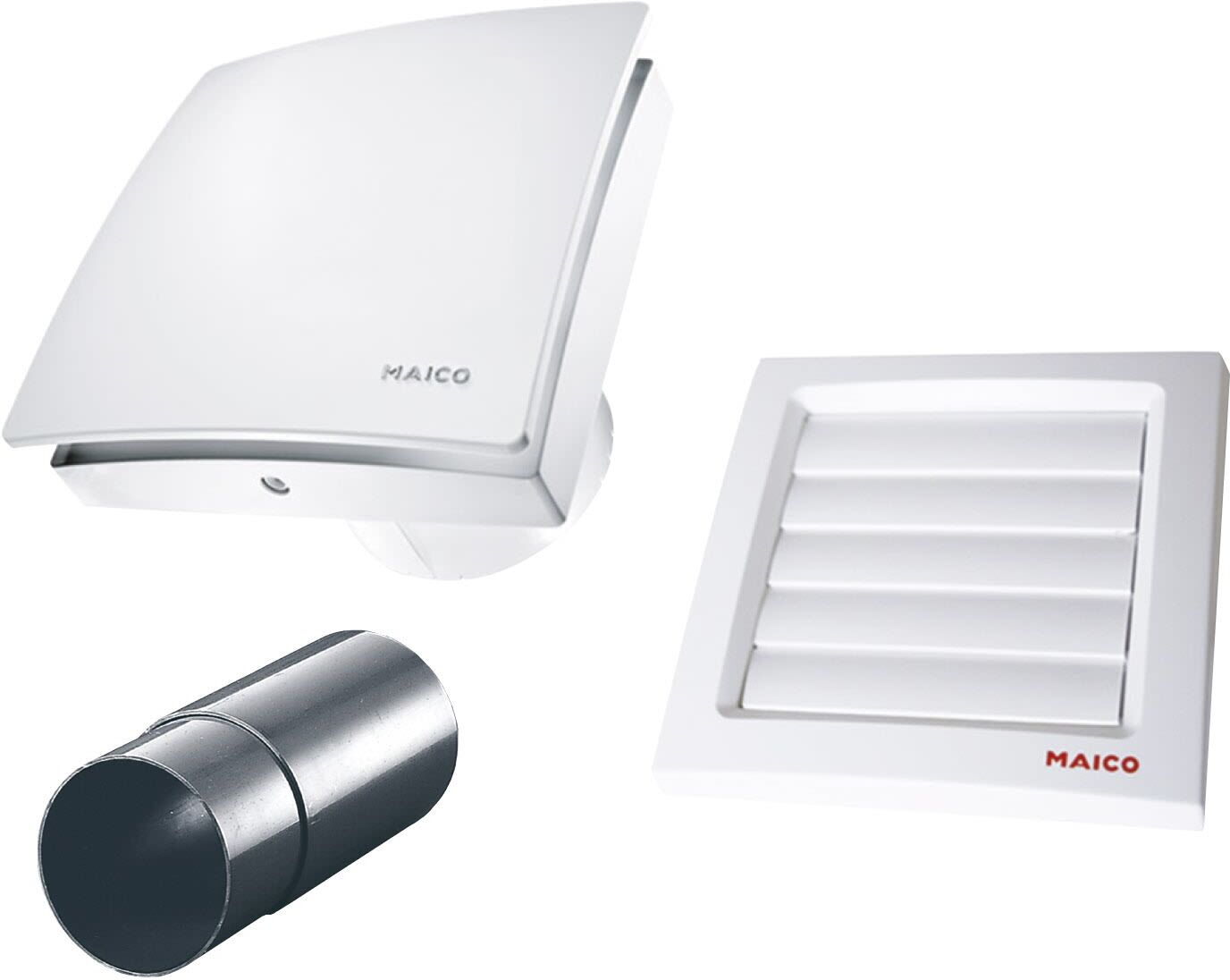 MAICO AKE 100 Automatisches Kellerentfeuchtungsset DN 100, Badlüfter, 0093.1644, weiß
