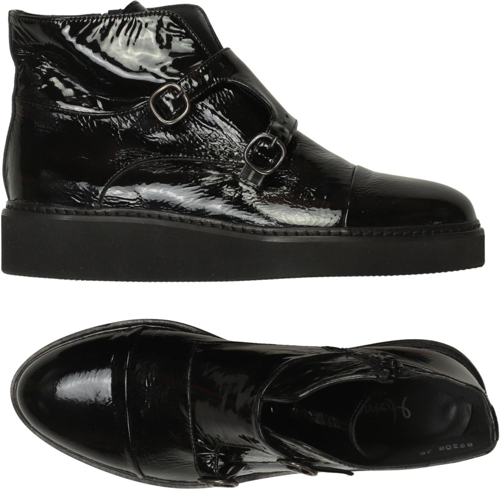 Homers Damen Stiefelette, Schwarz, Gr. EU 38, kein / Etikett - Second Hand