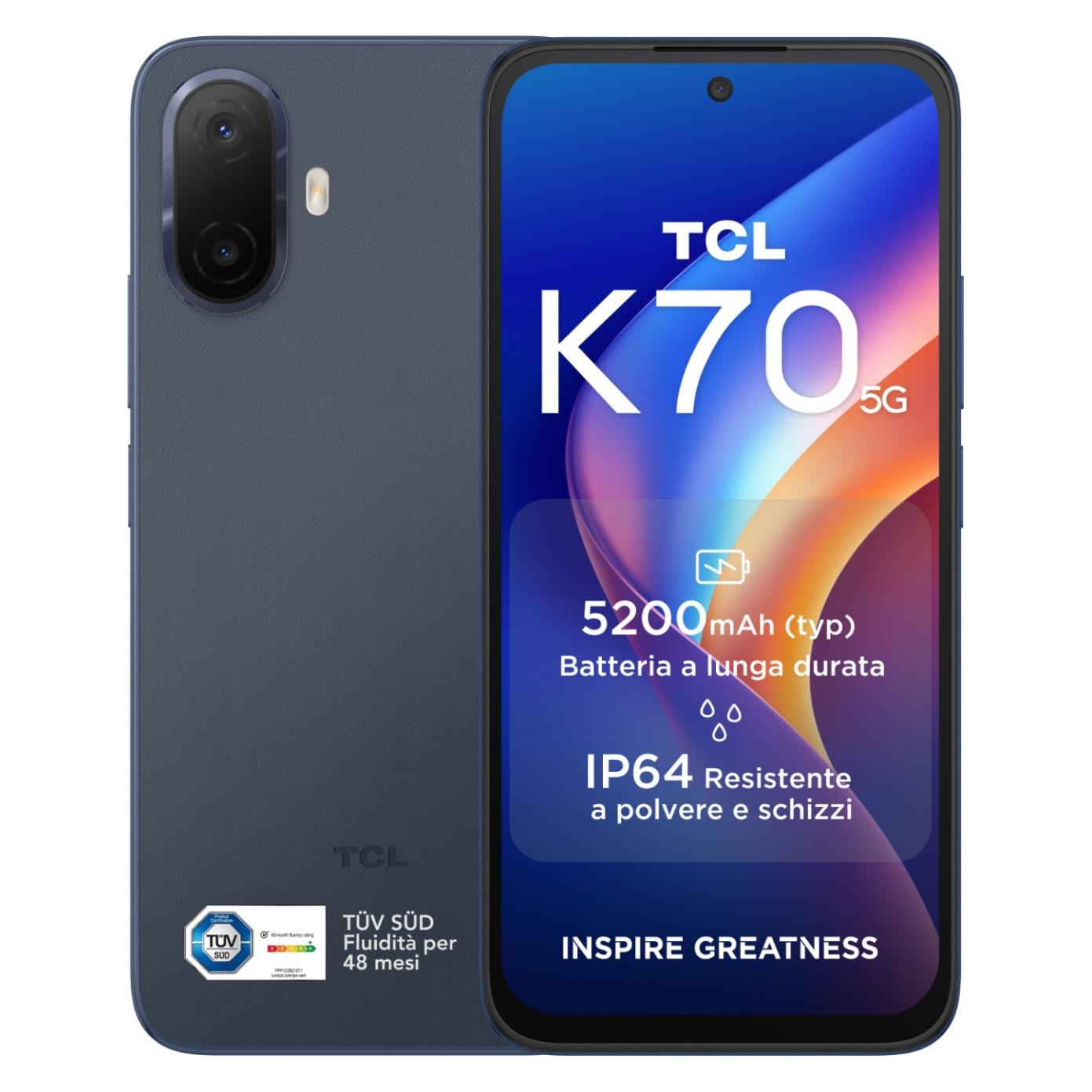TCL K70 5G 128 GB (128 GB, STARDUST BLUE, 6.80", Dual SIM, 5G) (T523H-2ALCA112)