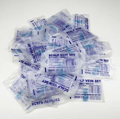 Inspire Curations 100PCS Disposable Veterinary Butterfly Infusion Needles blue 23g