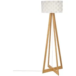 Atmosphera, Stehlampe, Lampa podłogowa Lampa podłogowa bambusowa - kolor biały, wys. 150 cm (E27)