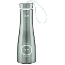 Grohe Blue Trinkflasche 40848SD0 450 ml, Deckel mit Schlaufe, Edelstahl
