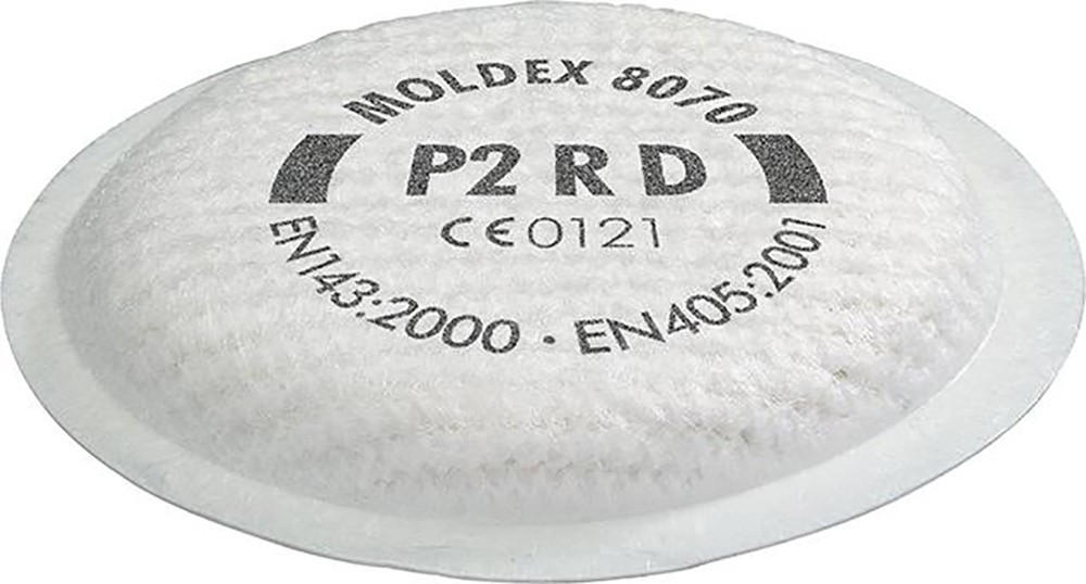 2x Moldex Deeltjesfilter 8070 P2 R voldoet aan de norm EN143:2000+A1:2008