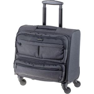LightPak Business-Trolley Ronney 46144, 4 Rollen, Weichschale, anthrazit, mit Laptopfach bis 17 Zoll