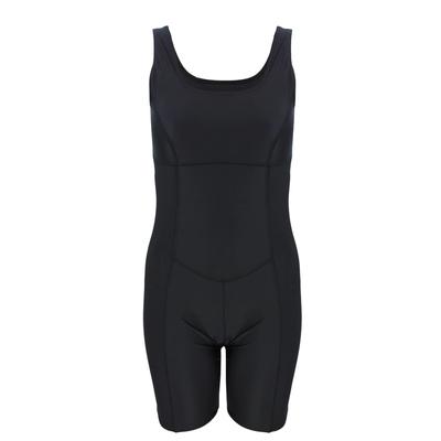 Badeanzug AQUARTI "Badeanzug Aquarti Damen Schwimmanzug mit Bein Geschlossener Rücken", Damen, Gr. 36, N-Gr, schwarz (schwarz, nähte schwarz), Obermaterial: 80% Polyamid PA. 20% Elasthan EL., Badeanzüge Badeanzug