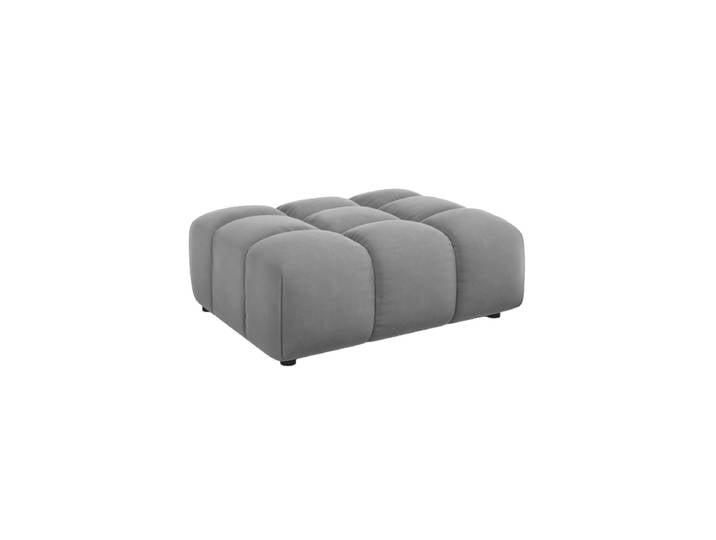 Design Sitzpouf „Sky“ Samt Hellgrau chosen by Bloomingloft