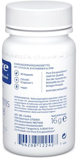 Pure Encapsulations Gedächtnis Formel Kapseln 60 St