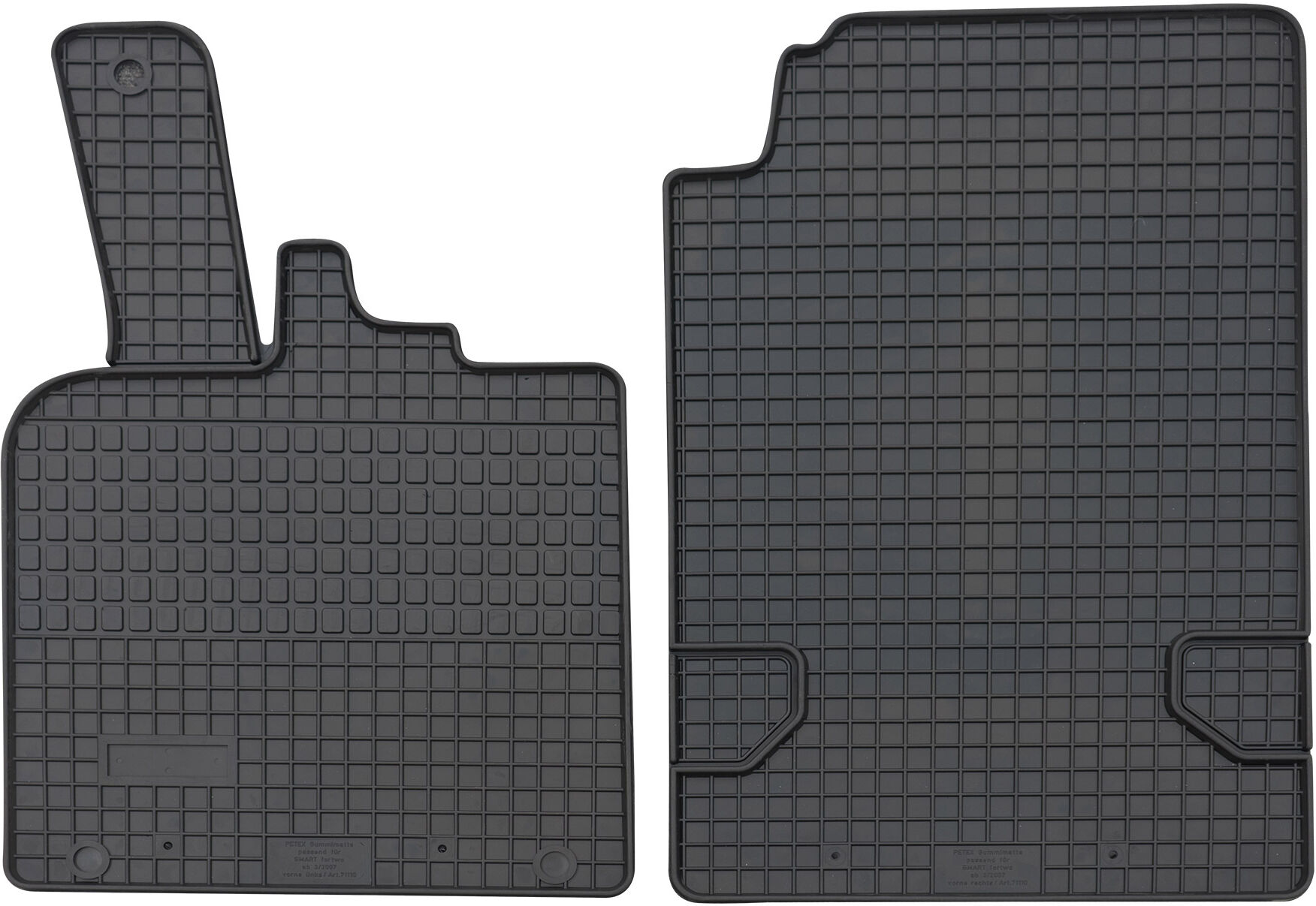Petex Fußmattensatz Schwarz 71110