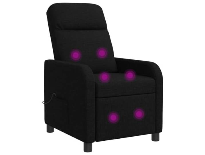 Relaxsessel Schwarz Stoff Verstellbar 115-160 Grad Polyester Metall Holz 100% Polyesterbezug, schmutzabweisend, stabiler Metall-Holzrahmen, flache Armlehnen, modernes Design