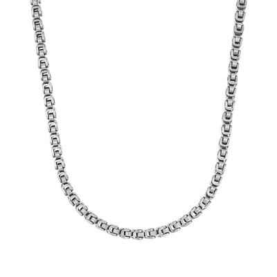 Kette ohne Anhänger JOOP, silber (edelstahlfarben), Halsketten, Herren, Edelstahl, L: 60 B: 4mm, B:4mm