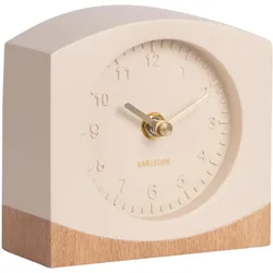 Karlsson, Tischuhr, Tischuhr „Paris“ mit Holz, cremefarben