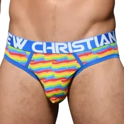 Andrew Christian Almost Naked Pride Flag Jock Mixed Polyamid Medium Herren