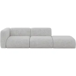 SOFA Ottomane Links MIRA-S3 296x89x70 Grau Velours