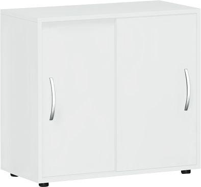 Schiebetürenschrank PALENQUE, 2 Ordnerhöhen, 1 Boden, B 800 x T 400 x H 752 mm, lichtgrau